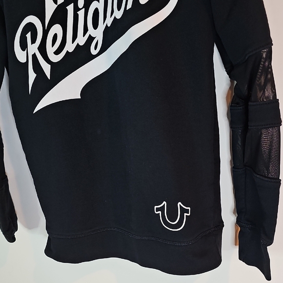 True Religion Black Crewneck Sweater with Logo - Picture 4 of 7